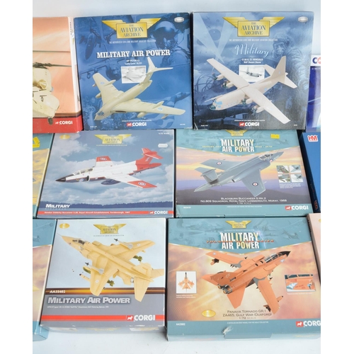 456 - Twelve 1/72nd scale RAF/RN aircraft models from Corgi and Hobbymaster, all models A/F although many ... 