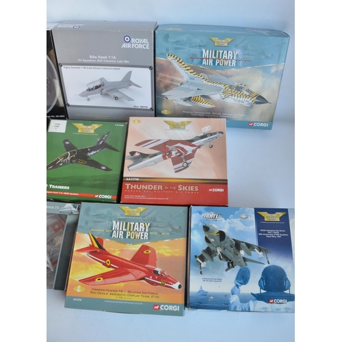 459 - Sixteen diecast 1/72 and 1/48 scale military aircraft from Corgi, 72 Aviation, Sky Max, Squadron Win... 