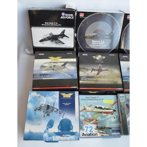 459 - Sixteen diecast 1/72 and 1/48 scale military aircraft from Corgi, 72 Aviation, Sky Max, Squadron Win... 