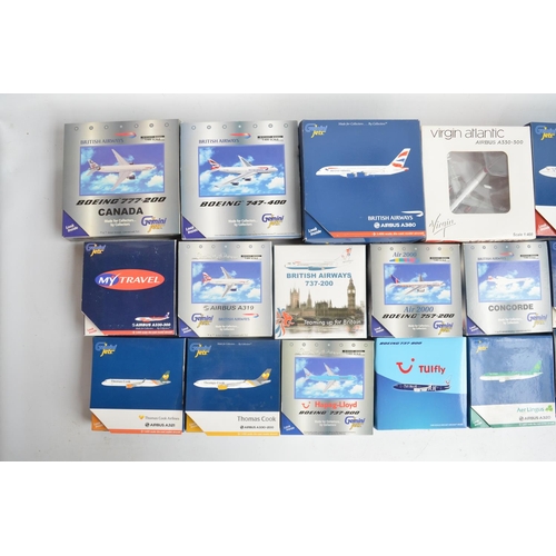 462 - Twenty two boxed 1/400 diecast European airlines themed civilian airliner models including highlydet... 