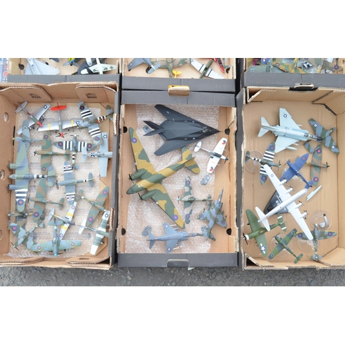 464 - Extensive collection of pre-built models aircraft including diecast and built up kits, mostly 1/72nd... 