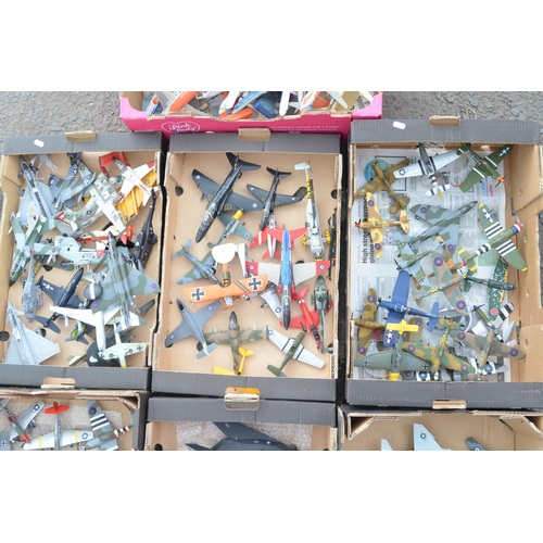 464 - Extensive collection of pre-built models aircraft including diecast and built up kits, mostly 1/72nd... 