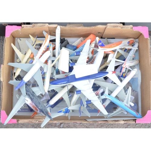 464 - Extensive collection of pre-built models aircraft including diecast and built up kits, mostly 1/72nd... 