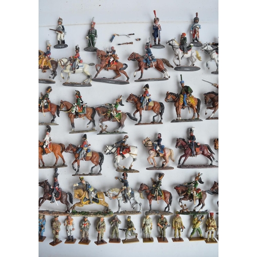 468 - Collection of Del Prado pre-painted cast metal military figures from the Napoleonic Wars and WWII/po... 