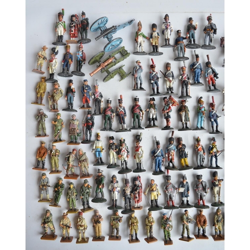 468 - Collection of Del Prado pre-painted cast metal military figures from the Napoleonic Wars and WWII/po... 