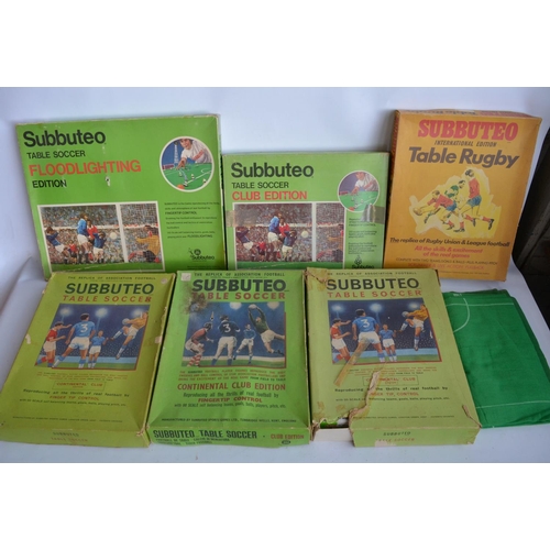 473 - Collection of vintage Subbuteo sets (please note 1 box with figure sets) including Floodlighting edi... 