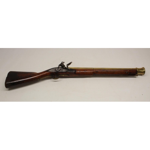 1599 - Extremely large Naval type 18th century flintlock blunderbuss, 25