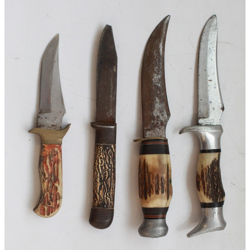 1606 - Collection of four hunting/ Scouting knives.