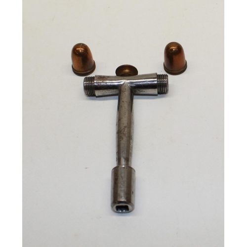 1620 - Percussion cap combination `nipple key' (lacking spare nipples)