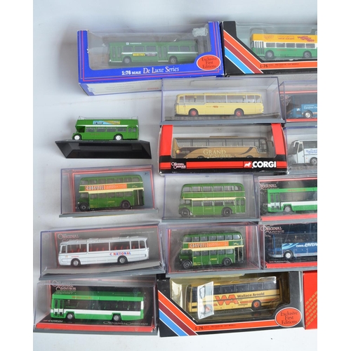 395A - Collection of 1/76 scale diecast bus models from Corgi, EFE and Base-Toys to include boxed examples ... 