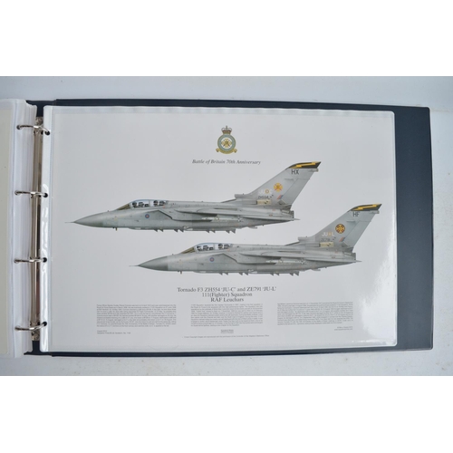 1233 - A3 sized ring binder containing 54 Royal Air Force Tornado prints, 52 by Squadron prints with 5 sign... 