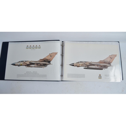 1233 - A3 sized ring binder containing 54 Royal Air Force Tornado prints, 52 by Squadron prints with 5 sign... 