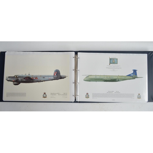 1234 - A3 sized ring binder containing 32 Royal Air Force aircraft prints including 31 by Squadron Prints i... 