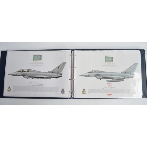 1234 - A3 sized ring binder containing 32 Royal Air Force aircraft prints including 31 by Squadron Prints i... 