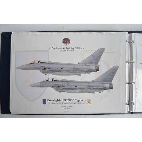 1234 - A3 sized ring binder containing 32 Royal Air Force aircraft prints including 31 by Squadron Prints i... 