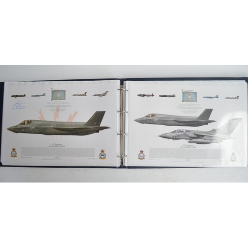 1234 - A3 sized ring binder containing 32 Royal Air Force aircraft prints including 31 by Squadron Prints i... 