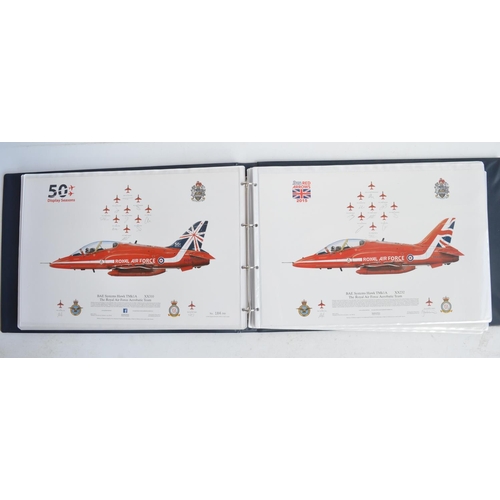 1236 - A3 sized ring binder containing 55 mostly Royal Air Force aircraft profiles including 54 from Squadr... 