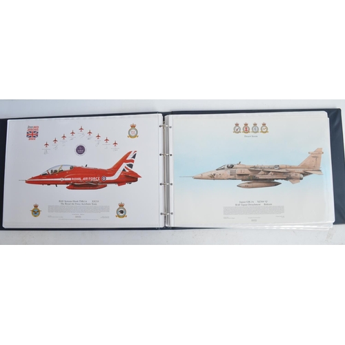 1236 - A3 sized ring binder containing 55 mostly Royal Air Force aircraft profiles including 54 from Squadr... 