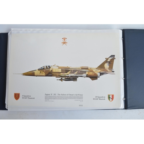 1236 - A3 sized ring binder containing 55 mostly Royal Air Force aircraft profiles including 54 from Squadr... 