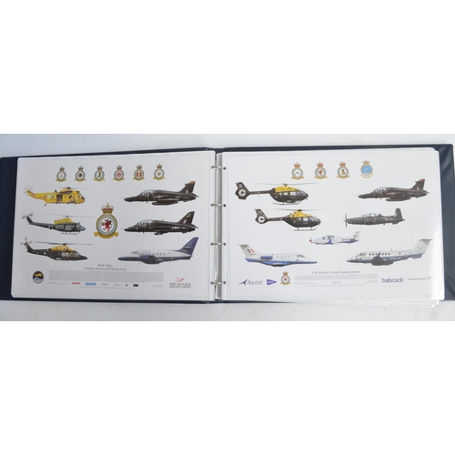 1236 - A3 sized ring binder containing 55 mostly Royal Air Force aircraft profiles including 54 from Squadr... 