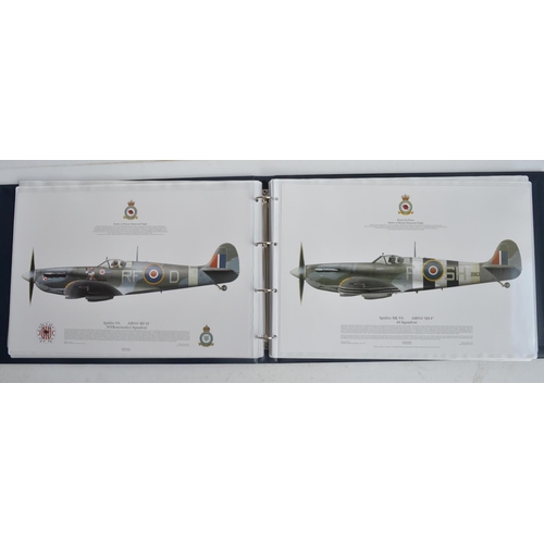 1238 - A3 sized ring binder containing 38 aircraft profiles by Squadron Prints (none signed) to include BBM... 