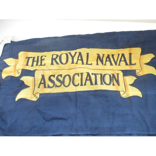 1410 - Collection of vintage flags, including the Naval Association, the Union Flag etc.