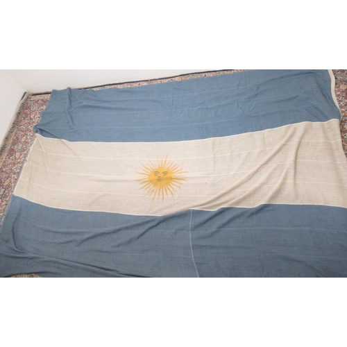 1412 - Large Argentinian flag originating from the Falkland Islands shortly after the 1982 conflict