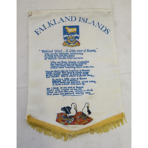 1412 - Large Argentinian flag originating from the Falkland Islands shortly after the 1982 conflict