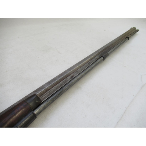 1597 - J. W. Edge of Manchester C1840 50 Bore percussion cap rifle with multi-groove rifling. In very good ... 