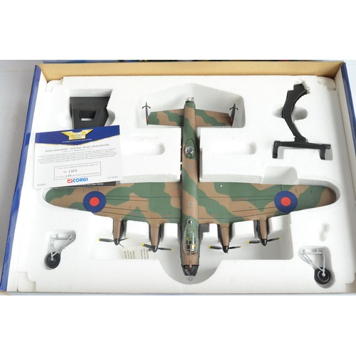 453 - Four large 1/72nd scale diecast Avro Lancaster models/model sets from Corgi Aviation Archive, all A/... 