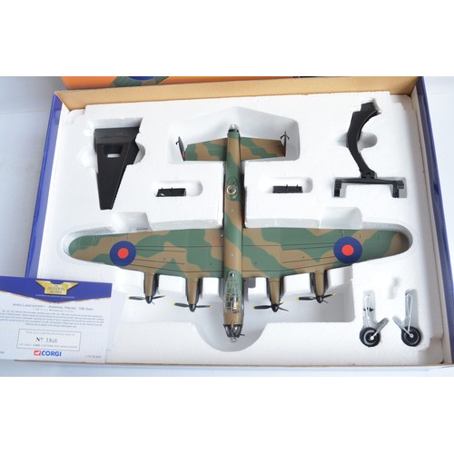 453 - Four large 1/72nd scale diecast Avro Lancaster models/model sets from Corgi Aviation Archive, all A/... 