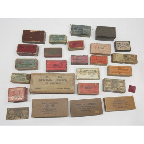 1641 - Large collection of various USA rimfire ammo card boxes of various manufacture, some other boxes for... 