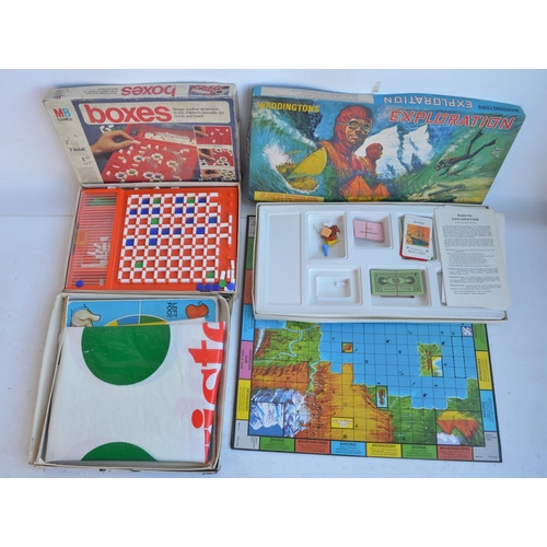 467B - Collection of board games including 2 vintage Air Charter and an Exploration game from Waddingtons e... 