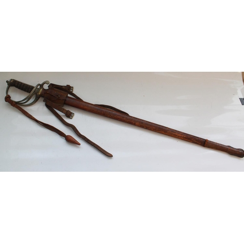 1546A - George V 1897 pattern Infantry Officer sword, missing original scabbard. With King's cypher to blade... 