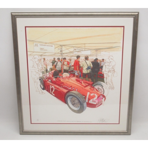 876 - Peter Hutton (British Contemporary); 'Lancia D50 Continuation Series At Goodwood FoS' ltd.ed colour ... 