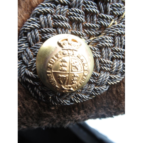 1612 - 19th century bicorn hat with padded silk lining and Royal crest button