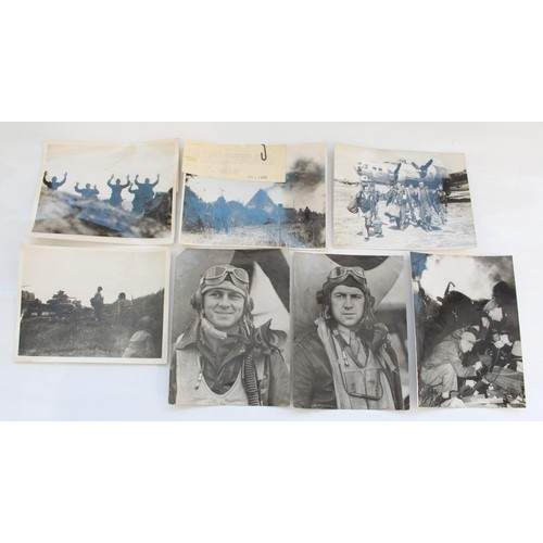 1657 - Collection of WWII photographs taken by war correspondents of various Action's and events. Some poss... 