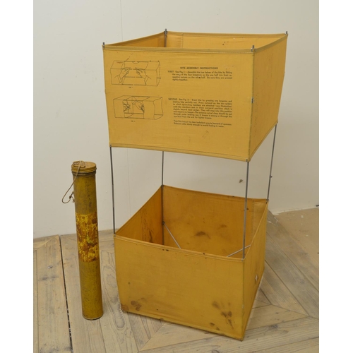 1663 - WWII era Bendix M-357-A radio antenna trailing collapsible box kite (as part of the 'The Gibson Girl... 