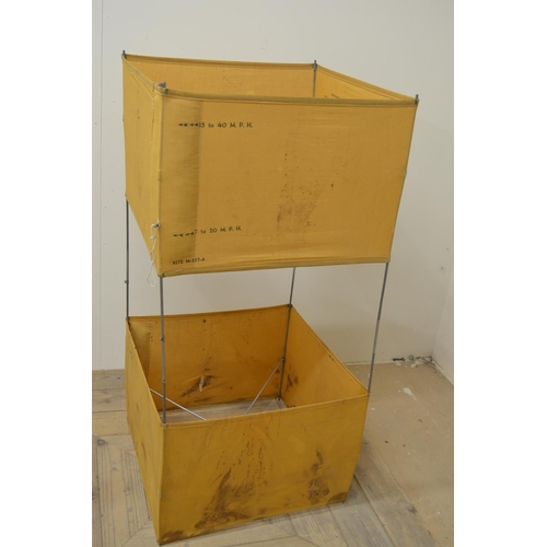 1663 - WWII era Bendix M-357-A radio antenna trailing collapsible box kite (as part of the 'The Gibson Girl... 