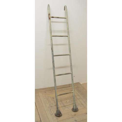 1664 - World War II RAF bomber aircrew ladder, rare survivor with original paint finish, approx height 59cm