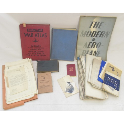 1674 - Large collection of vintage flying ephemera from the 1930s and WWII. Including ordinance survey maps... 