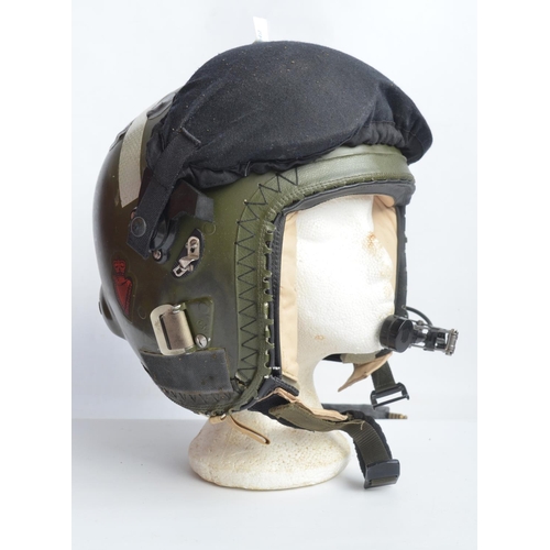 1229A - RAF Mk.3C flying helmet with attached microphone and case with accessories in good previously used c... 