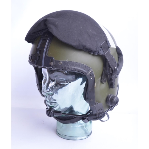 1229B - RAF Mk.4B flying helmet with attached microphone and helmet bag in excellent previously used conditi... 