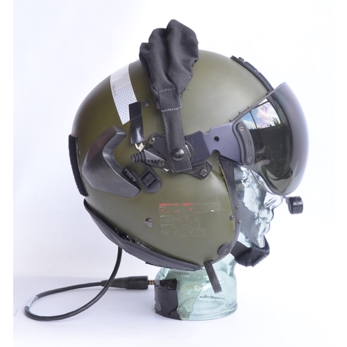 1229B - RAF Mk.4B flying helmet with attached microphone and helmet bag in excellent previously used conditi... 