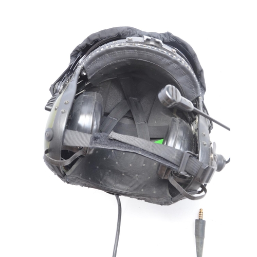 1229B - RAF Mk.4B flying helmet with attached microphone and helmet bag in excellent previously used conditi... 