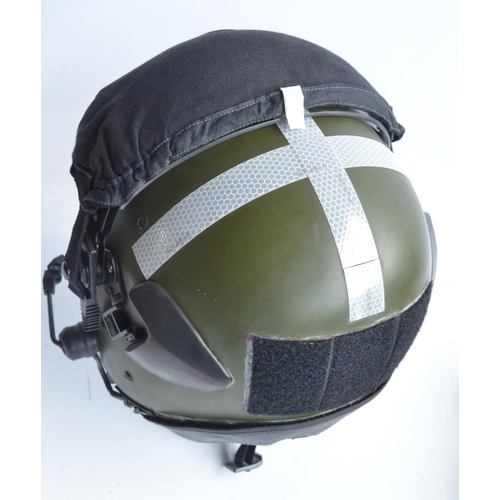 1229B - RAF Mk.4B flying helmet with attached microphone and helmet bag in excellent previously used conditi... 