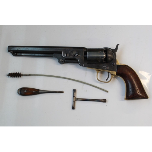 1590A - Antique Navy Colt percussion cap revolver. 1851 pattern, manufactured in 1867. Serial number203946. ... 