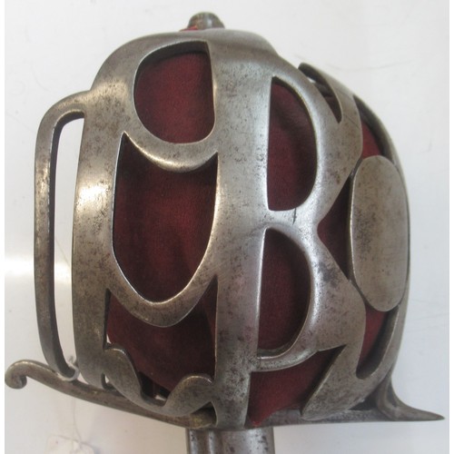 1429 - 18/19th century Scottish beak nose basket hilt sword, 31