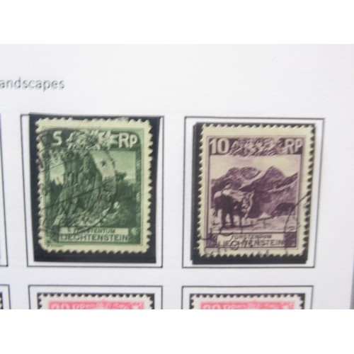 628 - Davo Liechtenstein stamp album, 2 stamp albums cont. various world stamps, Davo USA stamp album and ... 