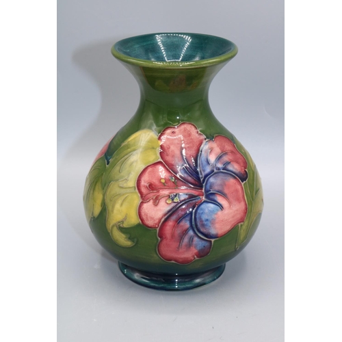 357 - Moorcroft Pottery: Hibiscus pattern vase, H13.5cm